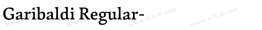 Garibaldi Regular字体转换